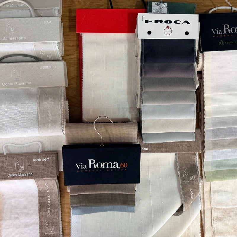 Diferentes tejidos y telas para cortinas y Estores